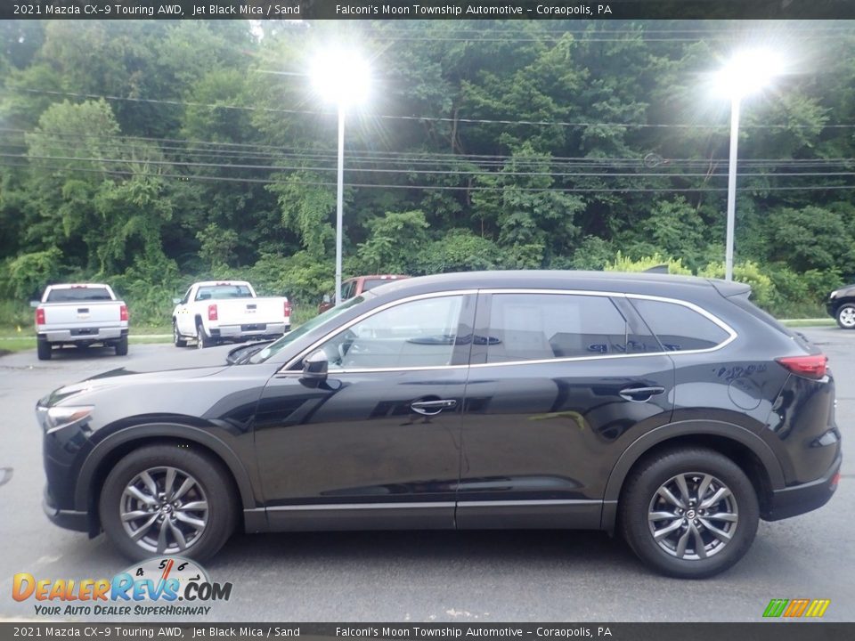 2021 Mazda CX-9 Touring AWD Jet Black Mica / Sand Photo #6