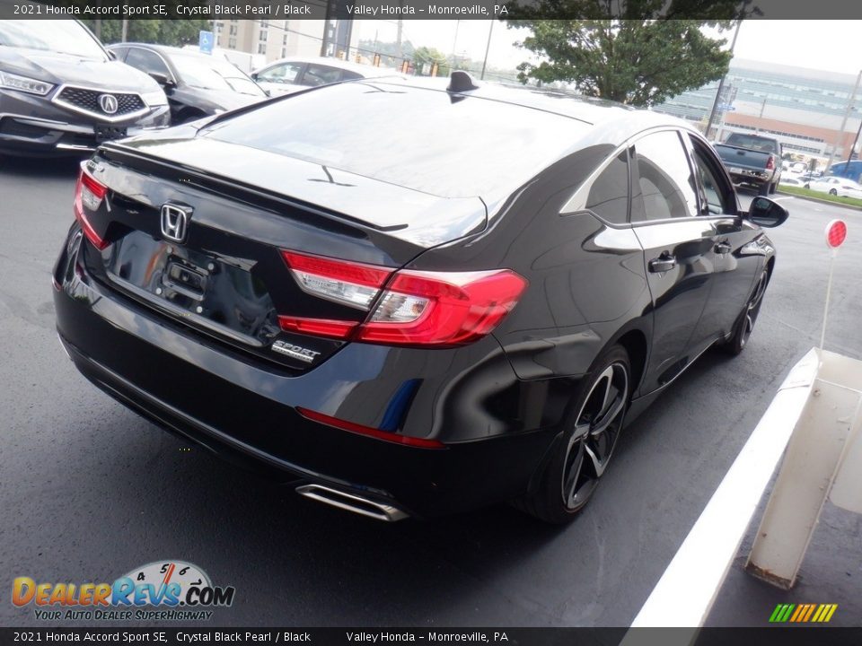 2021 Honda Accord Sport SE Crystal Black Pearl / Black Photo #6