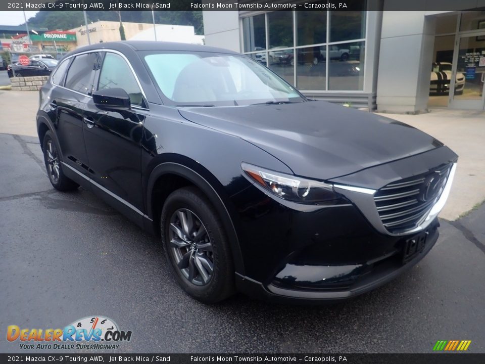 2021 Mazda CX-9 Touring AWD Jet Black Mica / Sand Photo #9