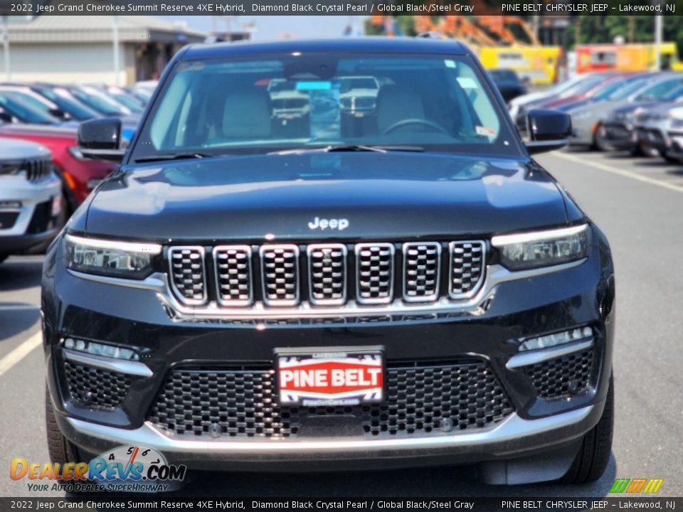 2022 Jeep Grand Cherokee Summit Reserve 4XE Hybrid Diamond Black Crystal Pearl / Global Black/Steel Gray Photo #2