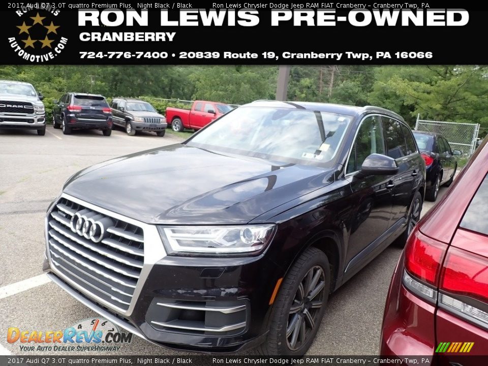 2017 Audi Q7 3.0T quattro Premium Plus Night Black / Black Photo #1