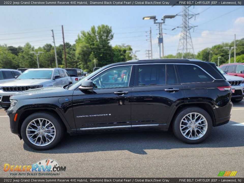 2022 Jeep Grand Cherokee Summit Reserve 4XE Hybrid Diamond Black Crystal Pearl / Global Black/Steel Gray Photo #3