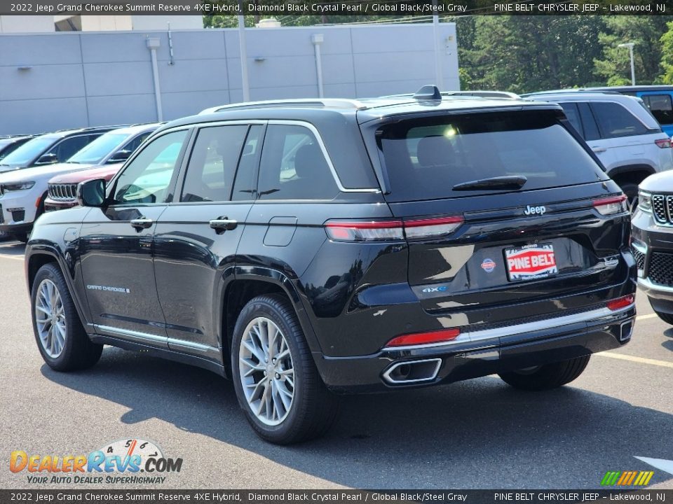2022 Jeep Grand Cherokee Summit Reserve 4XE Hybrid Diamond Black Crystal Pearl / Global Black/Steel Gray Photo #4