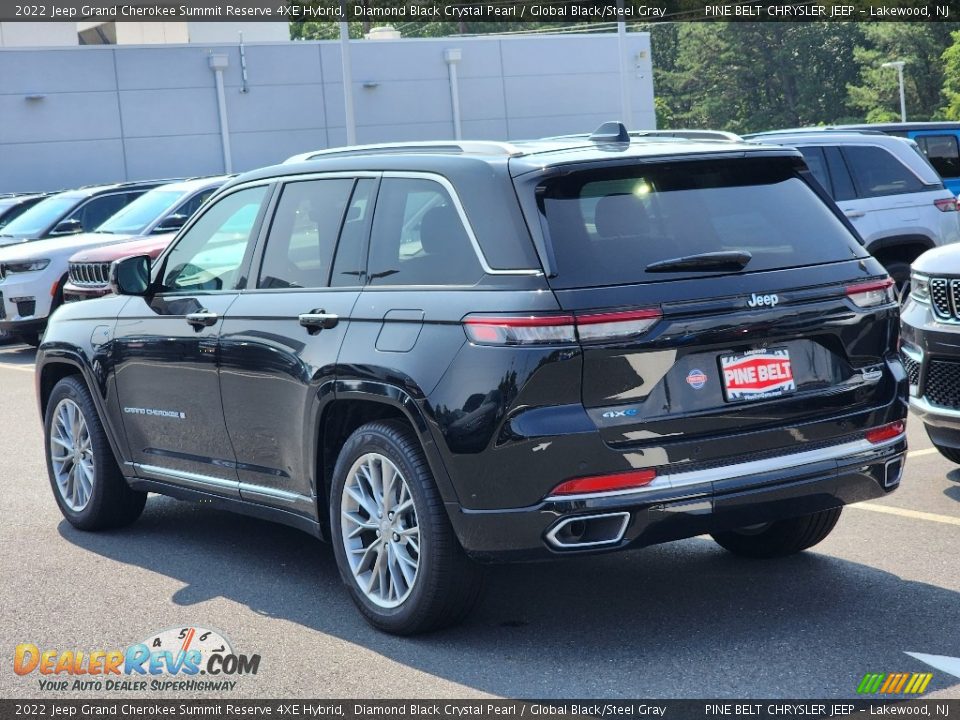 2022 Jeep Grand Cherokee Summit Reserve 4XE Hybrid Diamond Black Crystal Pearl / Global Black/Steel Gray Photo #4