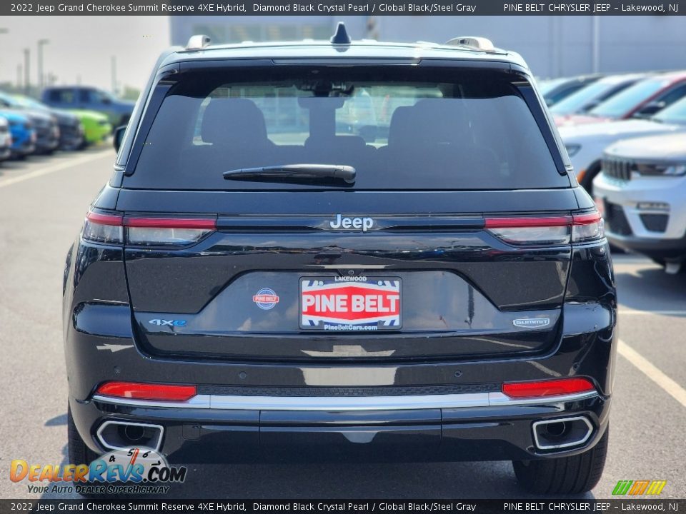 2022 Jeep Grand Cherokee Summit Reserve 4XE Hybrid Diamond Black Crystal Pearl / Global Black/Steel Gray Photo #6