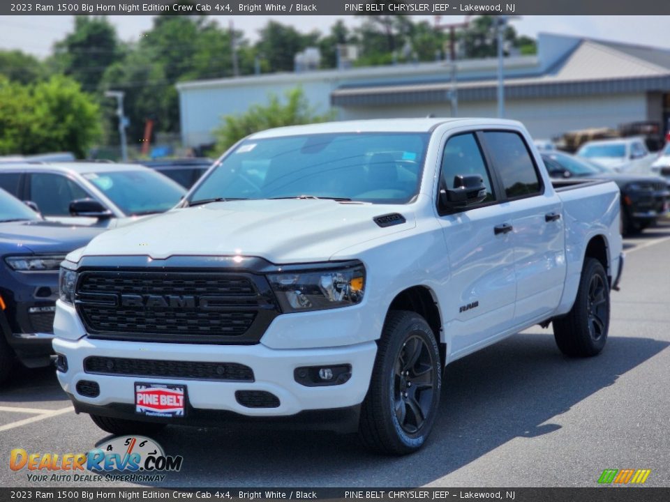 2023 Ram 1500 Big Horn Night Edition Crew Cab 4x4 Bright White / Black Photo #1