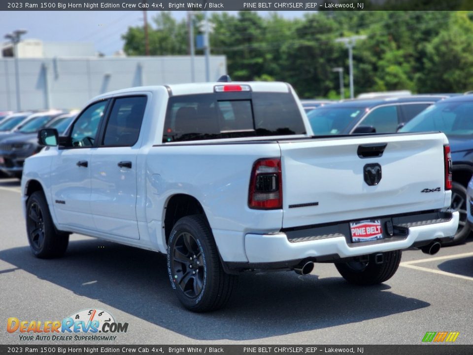 2023 Ram 1500 Big Horn Night Edition Crew Cab 4x4 Bright White / Black Photo #5