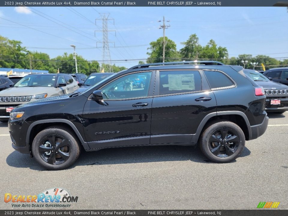 2023 Jeep Cherokee Altitude Lux 4x4 Diamond Black Crystal Pearl / Black Photo #3