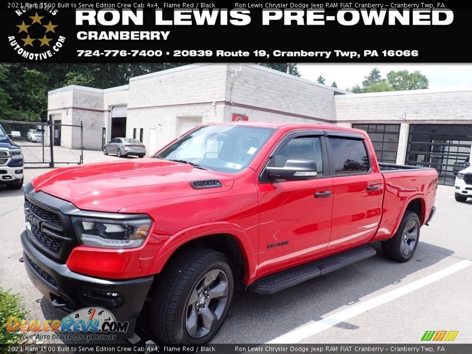 2021 Ram 1500 Built to Serve Edition Crew Cab 4x4 Flame Red / Black Photo #1