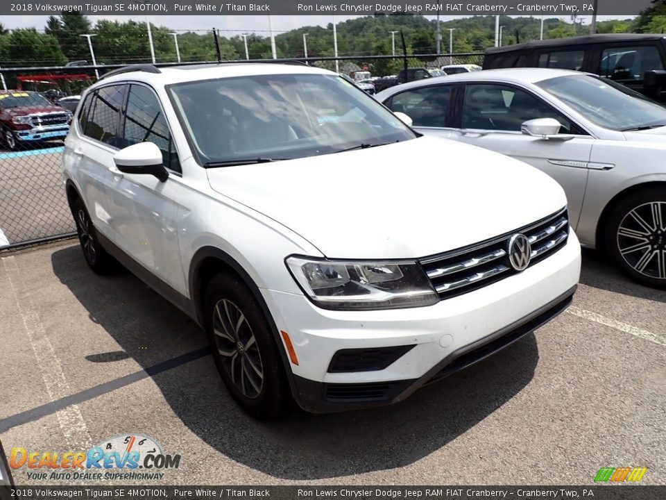 2018 Volkswagen Tiguan SE 4MOTION Pure White / Titan Black Photo #3