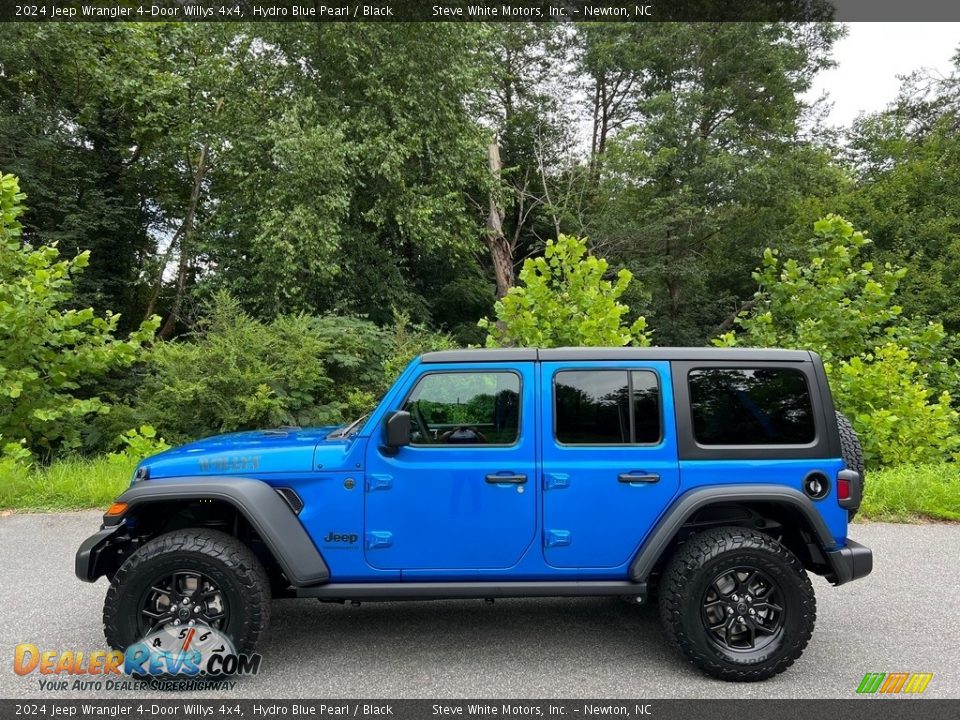 Hydro Blue Pearl 2024 Jeep Wrangler 4-Door Willys 4x4 Photo #1