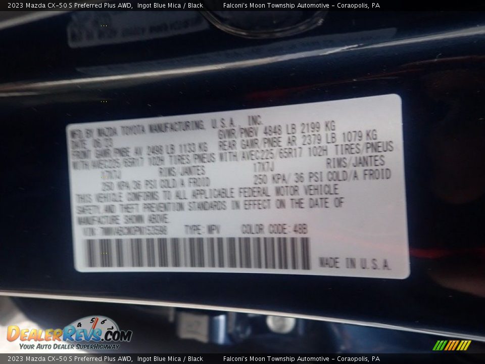 2023 Mazda CX-50 S Preferred Plus AWD Ingot Blue Mica / Black Photo #18