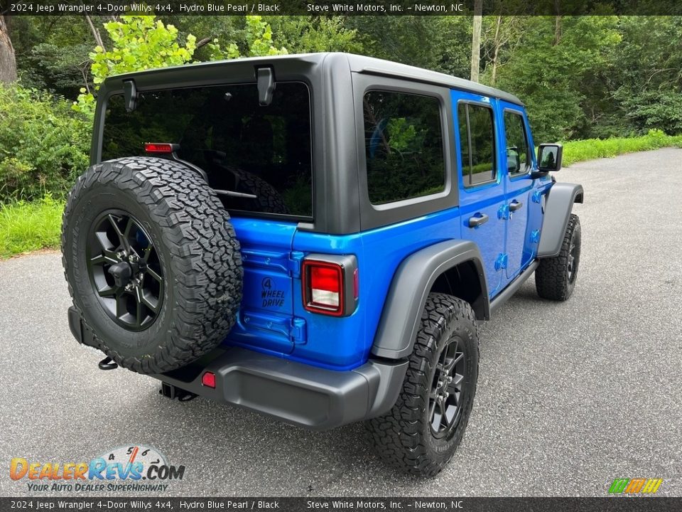 2024 Jeep Wrangler 4-Door Willys 4x4 Hydro Blue Pearl / Black Photo #6