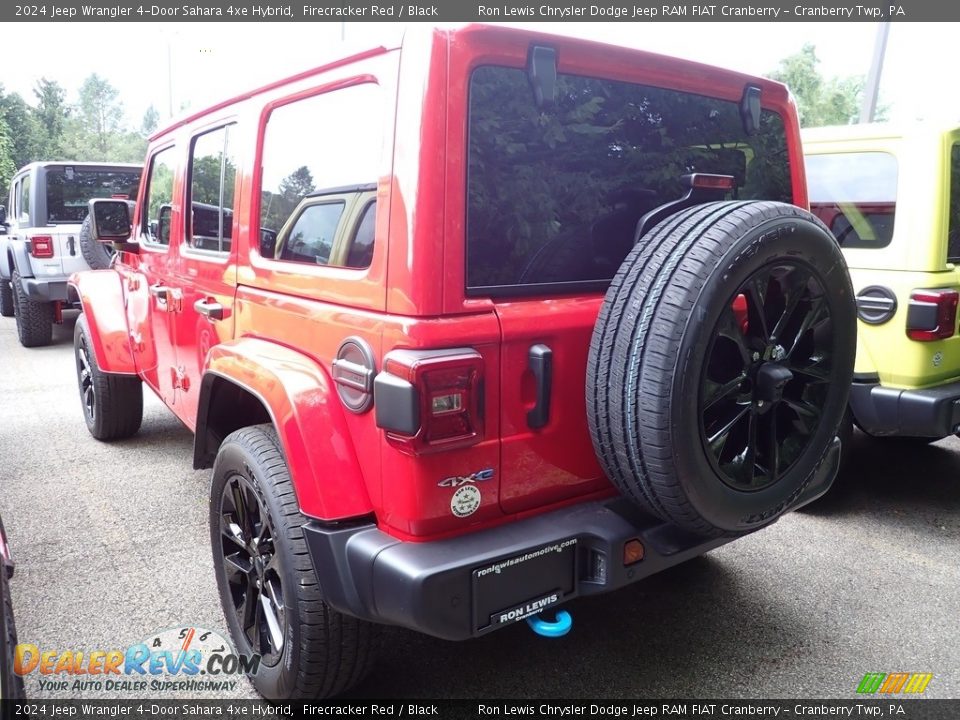 2024 Jeep Wrangler 4-Door Sahara 4xe Hybrid Firecracker Red / Black Photo #5