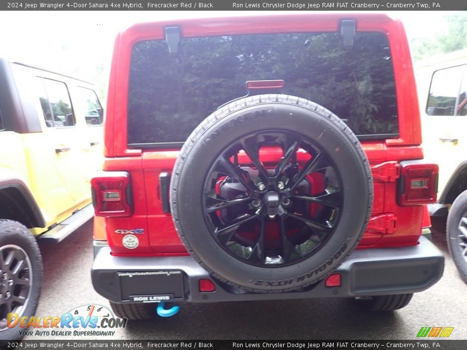 2024 Jeep Wrangler 4-Door Sahara 4xe Hybrid Firecracker Red / Black Photo #6
