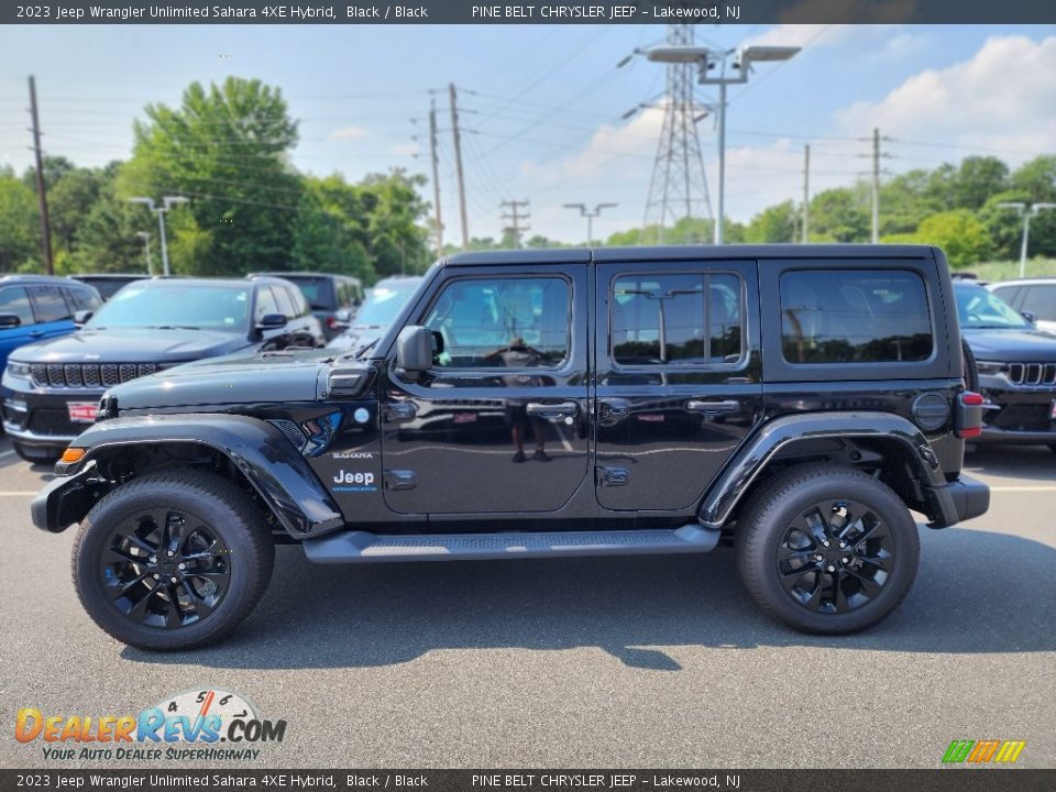 2023 Jeep Wrangler Unlimited Sahara 4XE Hybrid Black / Black Photo #3