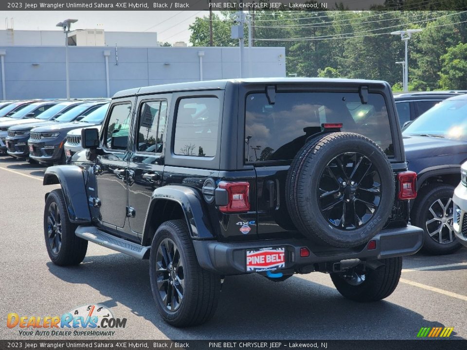 2023 Jeep Wrangler Unlimited Sahara 4XE Hybrid Black / Black Photo #4