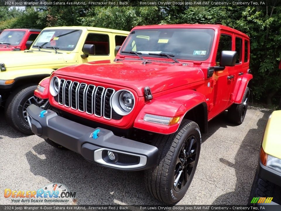 2024 Jeep Wrangler 4-Door Sahara 4xe Hybrid Firecracker Red / Black Photo #9