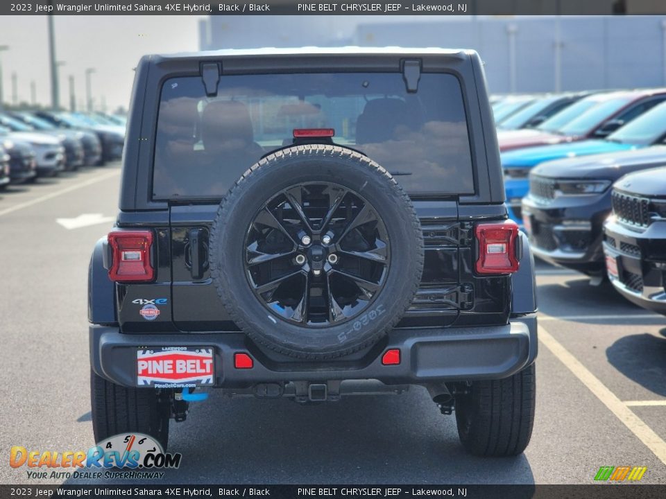 2023 Jeep Wrangler Unlimited Sahara 4XE Hybrid Black / Black Photo #6