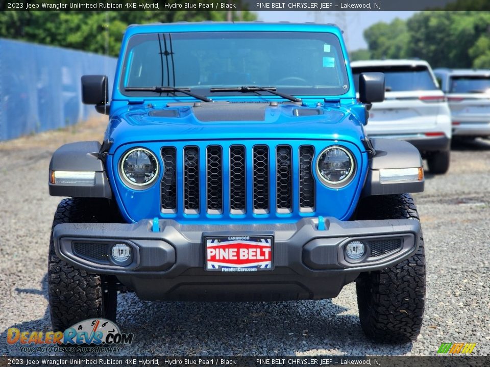 2023 Jeep Wrangler Unlimited Rubicon 4XE Hybrid Hydro Blue Pearl / Black Photo #2