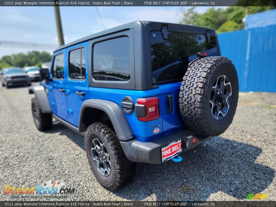 2023 Jeep Wrangler Unlimited Rubicon 4XE Hybrid Hydro Blue Pearl / Black Photo #4