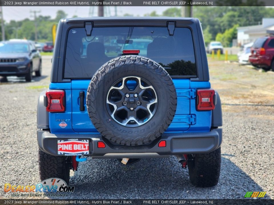 2023 Jeep Wrangler Unlimited Rubicon 4XE Hybrid Hydro Blue Pearl / Black Photo #6
