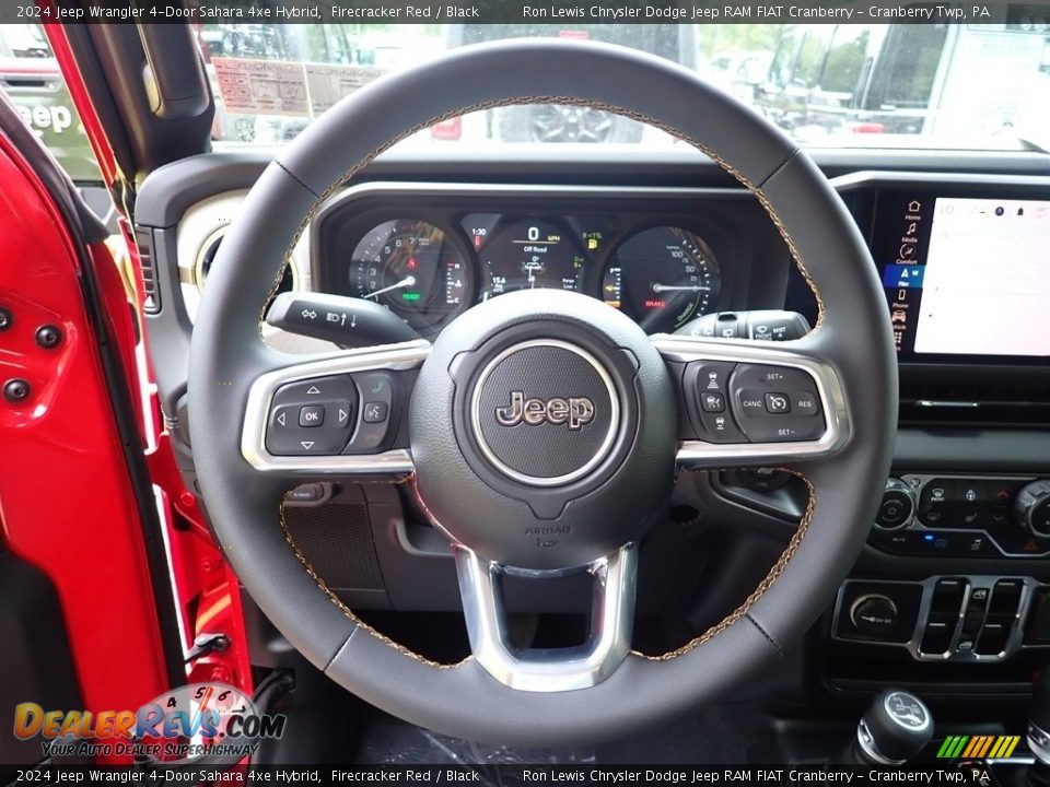 2024 Jeep Wrangler 4-Door Sahara 4xe Hybrid Steering Wheel Photo #24