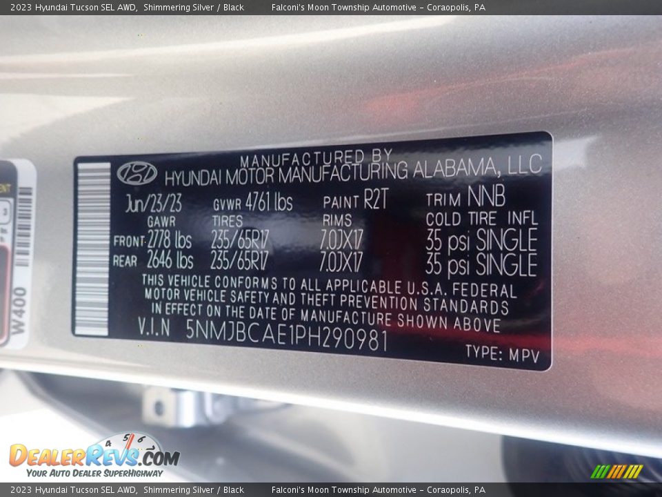 2023 Hyundai Tucson SEL AWD Shimmering Silver / Black Photo #18