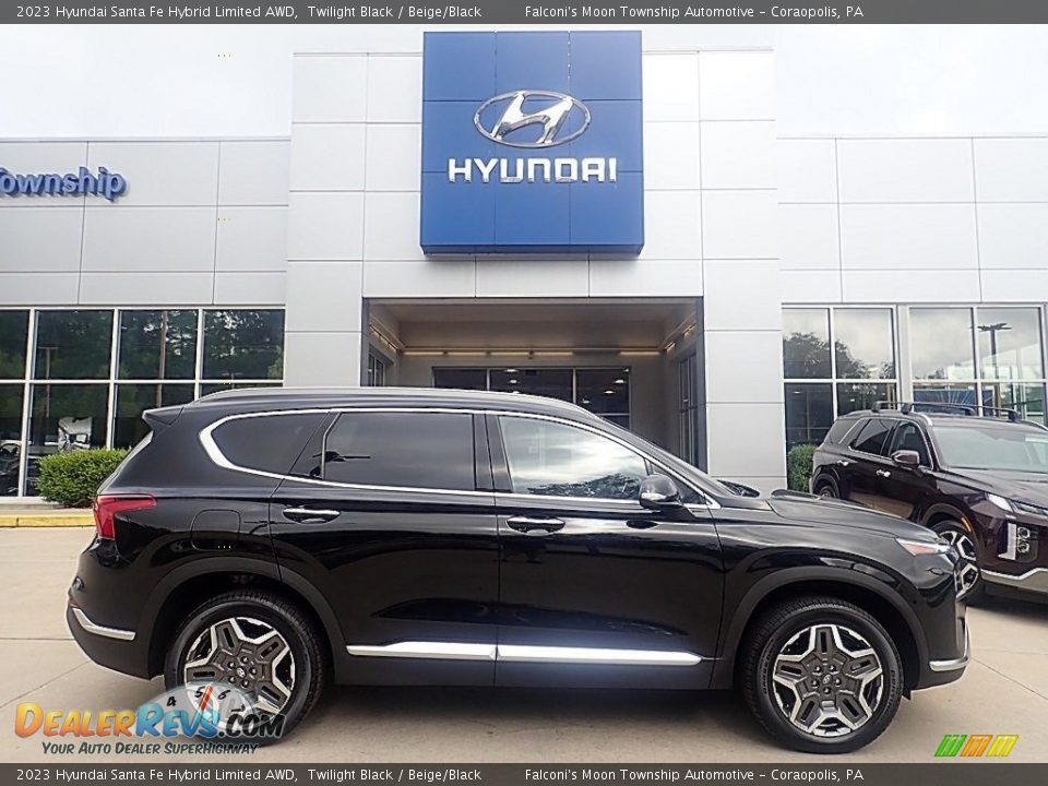 2023 Hyundai Santa Fe Hybrid Limited AWD Twilight Black / Beige/Black Photo #1
