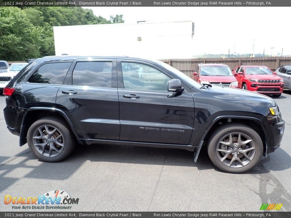 2021 Jeep Grand Cherokee Limited 4x4 Diamond Black Crystal Pearl / Black Photo #7