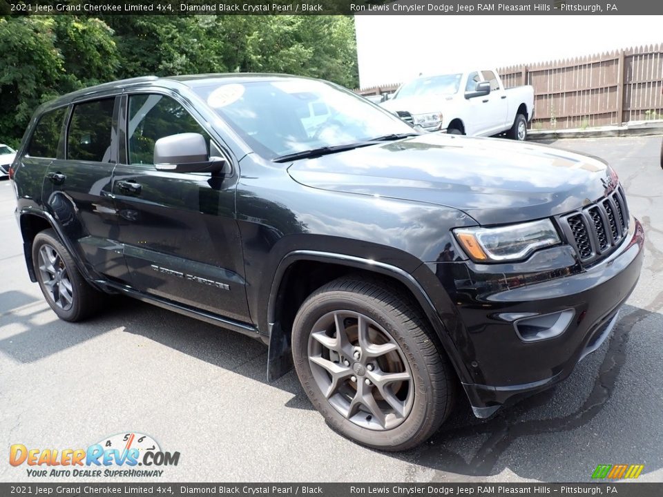 2021 Jeep Grand Cherokee Limited 4x4 Diamond Black Crystal Pearl / Black Photo #8