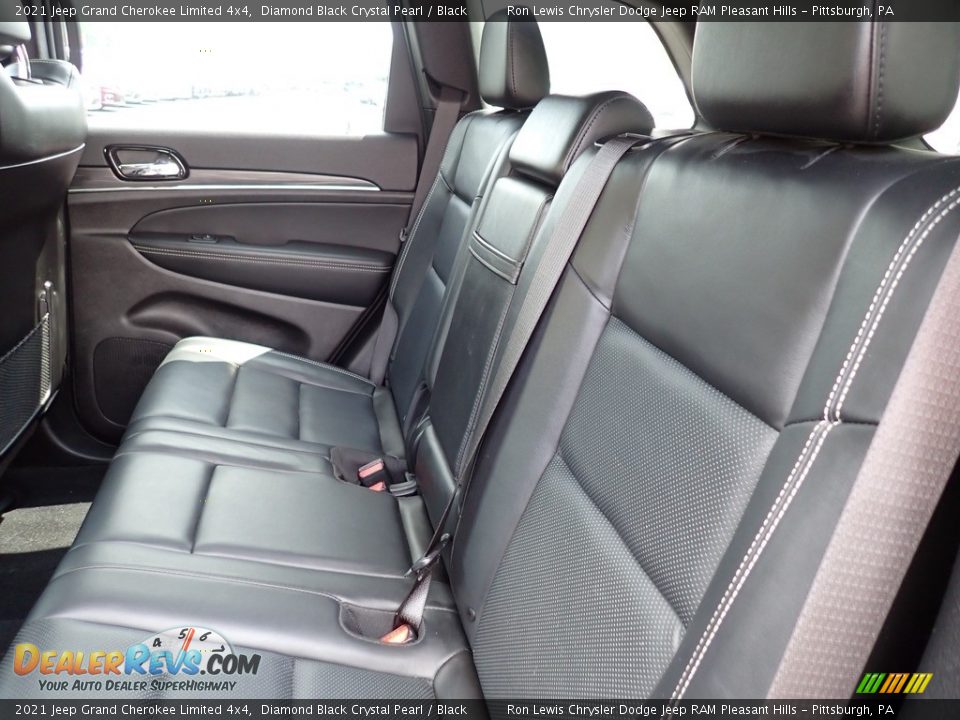 2021 Jeep Grand Cherokee Limited 4x4 Diamond Black Crystal Pearl / Black Photo #12