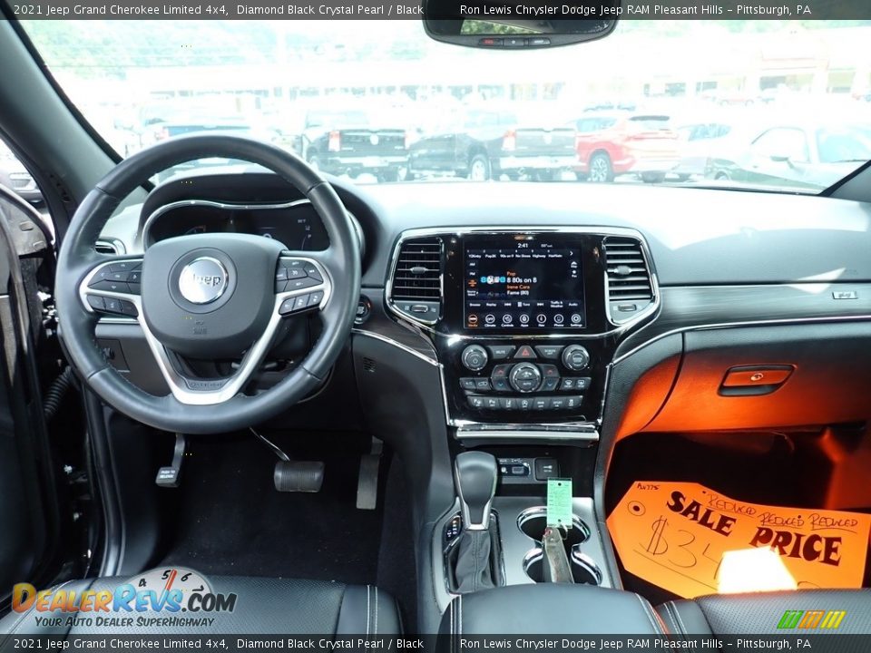 2021 Jeep Grand Cherokee Limited 4x4 Diamond Black Crystal Pearl / Black Photo #13