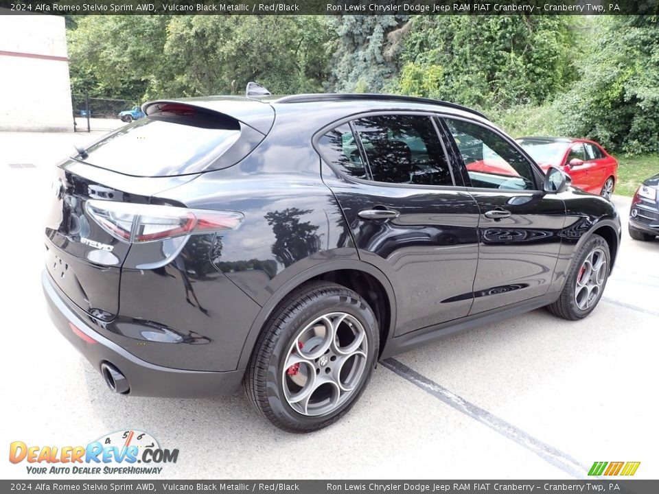 Vulcano Black Metallic 2024 Alfa Romeo Stelvio Sprint AWD Photo #5