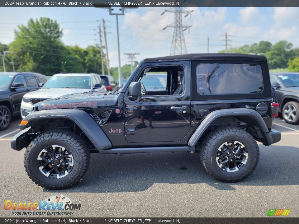 Black 2024 Jeep Wrangler Rubicon 4x4 Photo #3