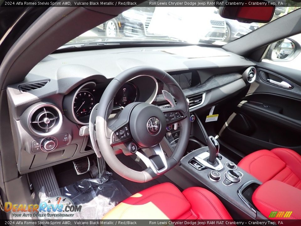 Red/Black Interior - 2024 Alfa Romeo Stelvio Sprint AWD Photo #16