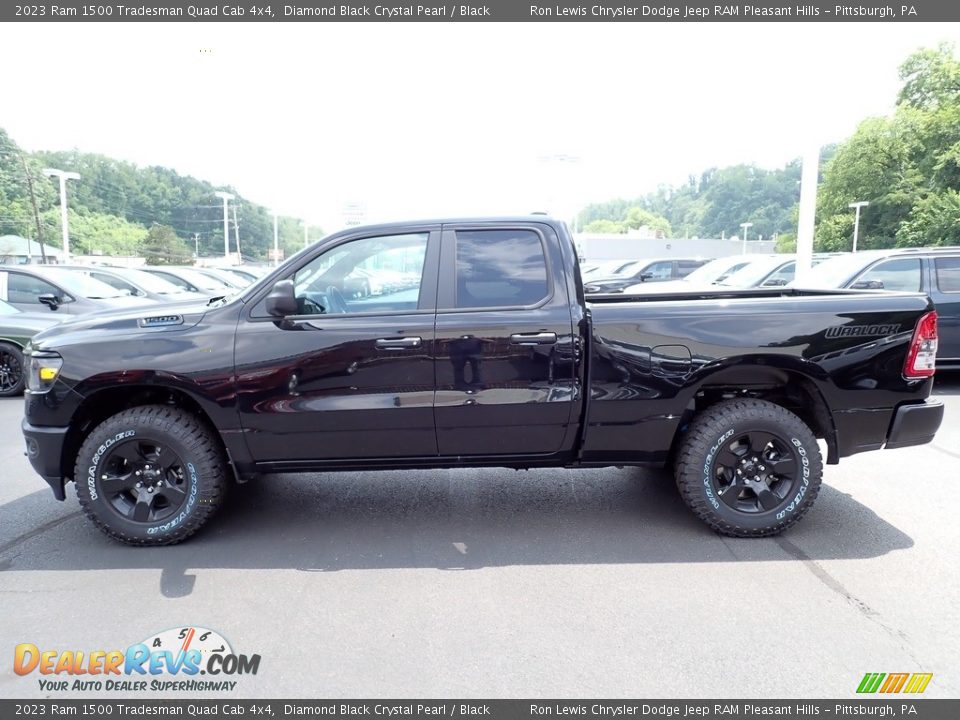 2023 Ram 1500 Tradesman Quad Cab 4x4 Diamond Black Crystal Pearl / Black Photo #2