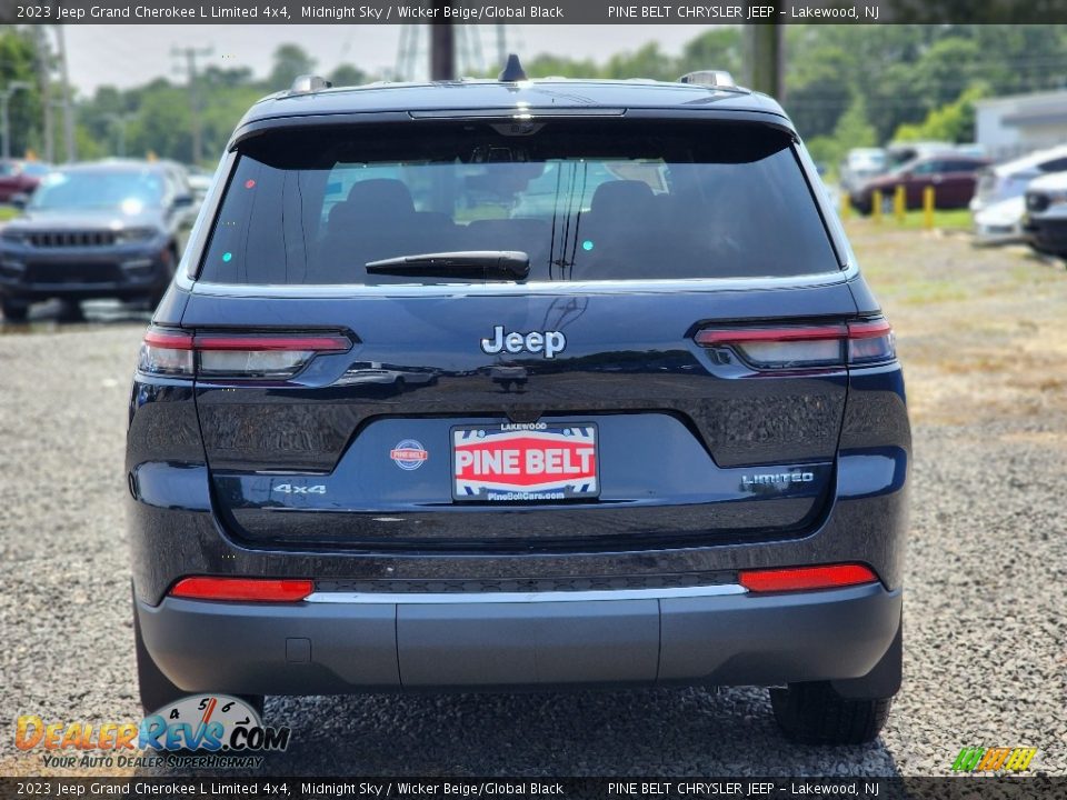 2023 Jeep Grand Cherokee L Limited 4x4 Midnight Sky / Wicker Beige/Global Black Photo #6