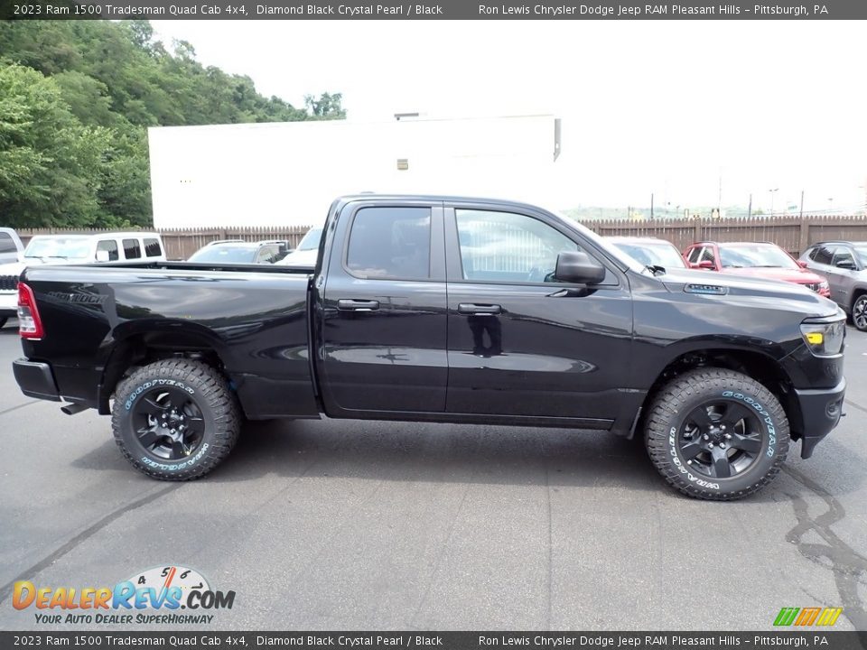 2023 Ram 1500 Tradesman Quad Cab 4x4 Diamond Black Crystal Pearl / Black Photo #7