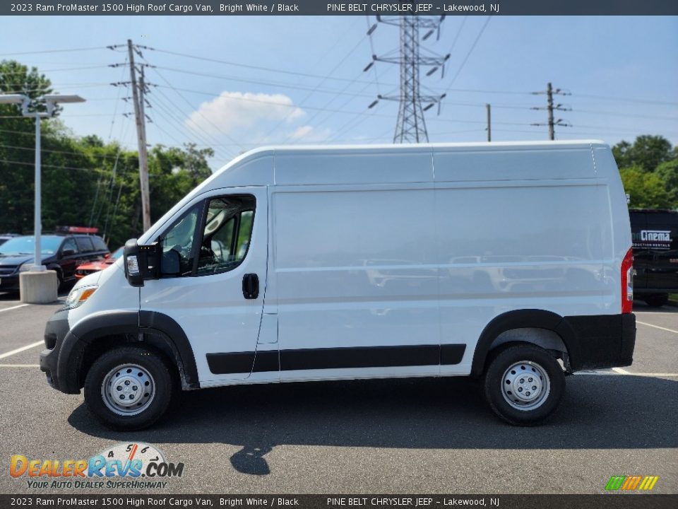 2023 Ram ProMaster 1500 High Roof Cargo Van Bright White / Black Photo #3