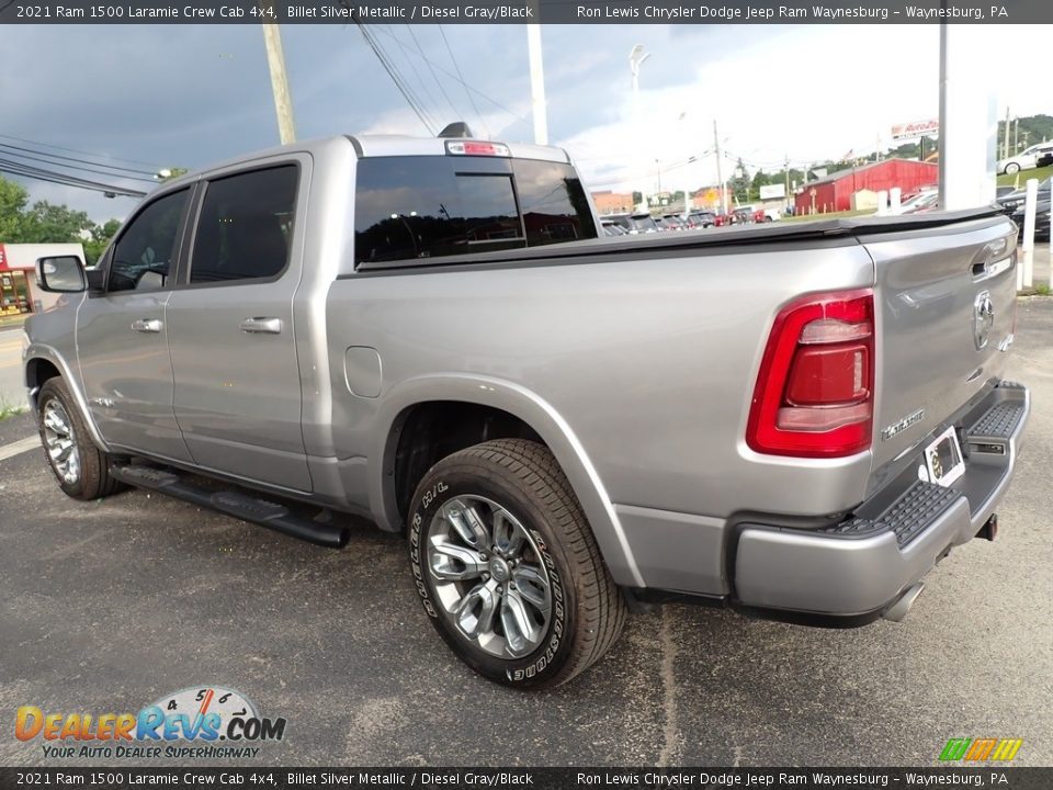 2021 Ram 1500 Laramie Crew Cab 4x4 Billet Silver Metallic / Diesel Gray/Black Photo #2