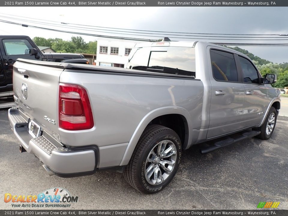 2021 Ram 1500 Laramie Crew Cab 4x4 Billet Silver Metallic / Diesel Gray/Black Photo #3