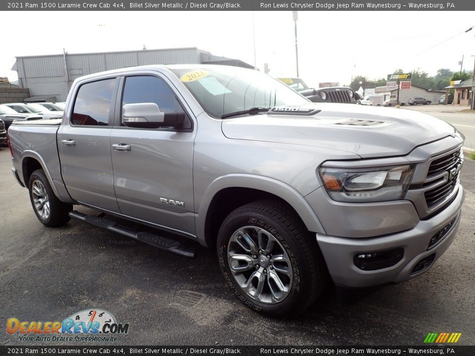 2021 Ram 1500 Laramie Crew Cab 4x4 Billet Silver Metallic / Diesel Gray/Black Photo #4