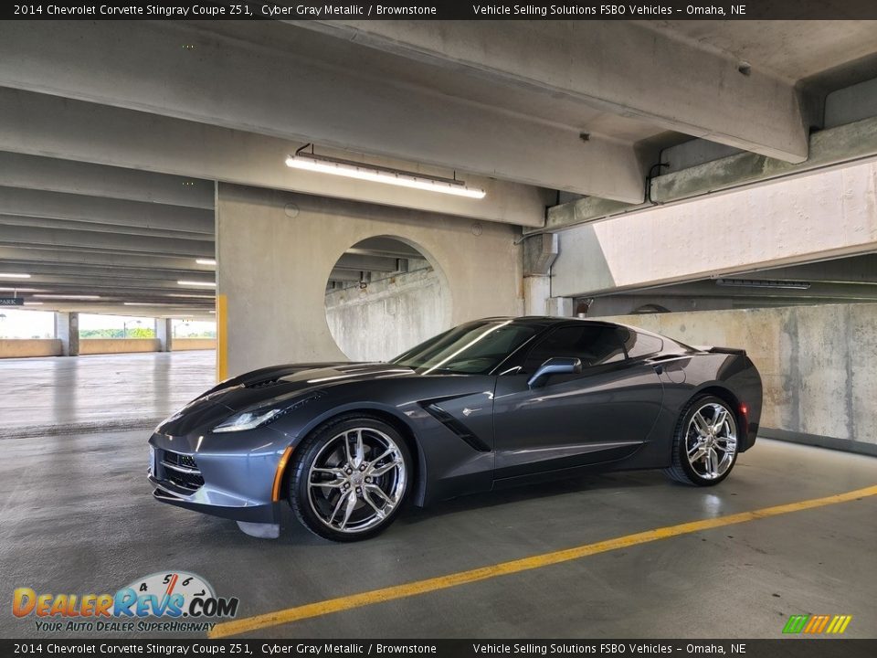 2014 Chevrolet Corvette Stingray Coupe Z51 Cyber Gray Metallic / Brownstone Photo #18