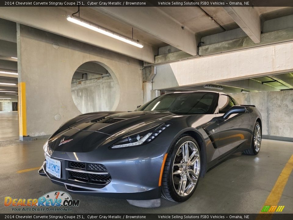 2014 Chevrolet Corvette Stingray Coupe Z51 Cyber Gray Metallic / Brownstone Photo #21