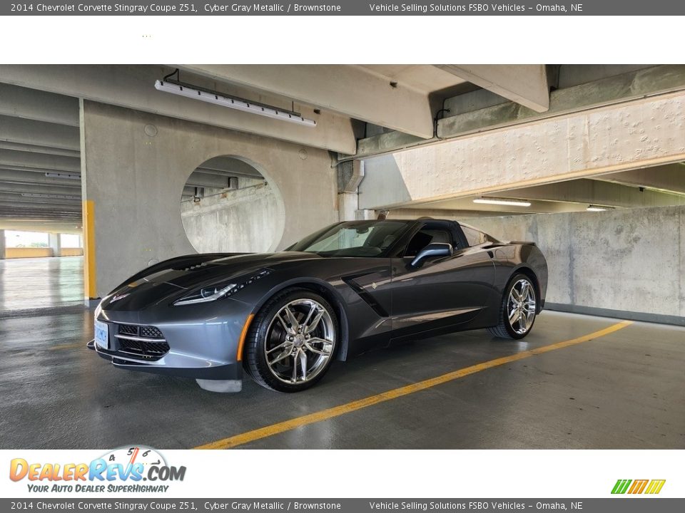 2014 Chevrolet Corvette Stingray Coupe Z51 Cyber Gray Metallic / Brownstone Photo #26