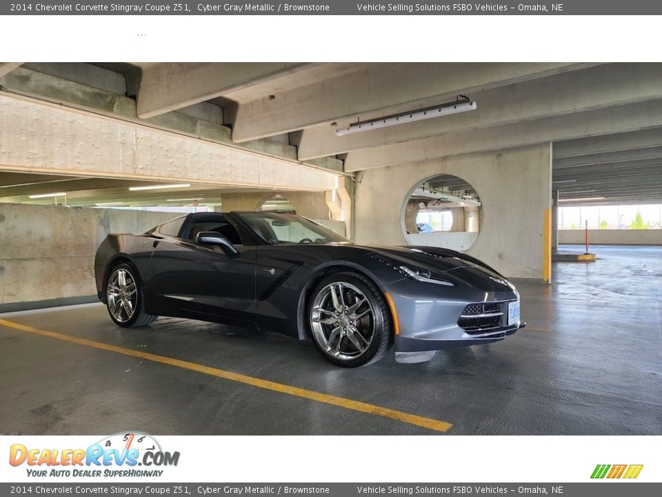 2014 Chevrolet Corvette Stingray Coupe Z51 Cyber Gray Metallic / Brownstone Photo #27