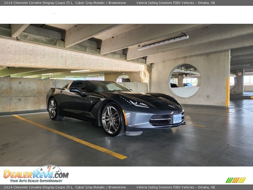 2014 Chevrolet Corvette Stingray Coupe Z51 Cyber Gray Metallic / Brownstone Photo #28
