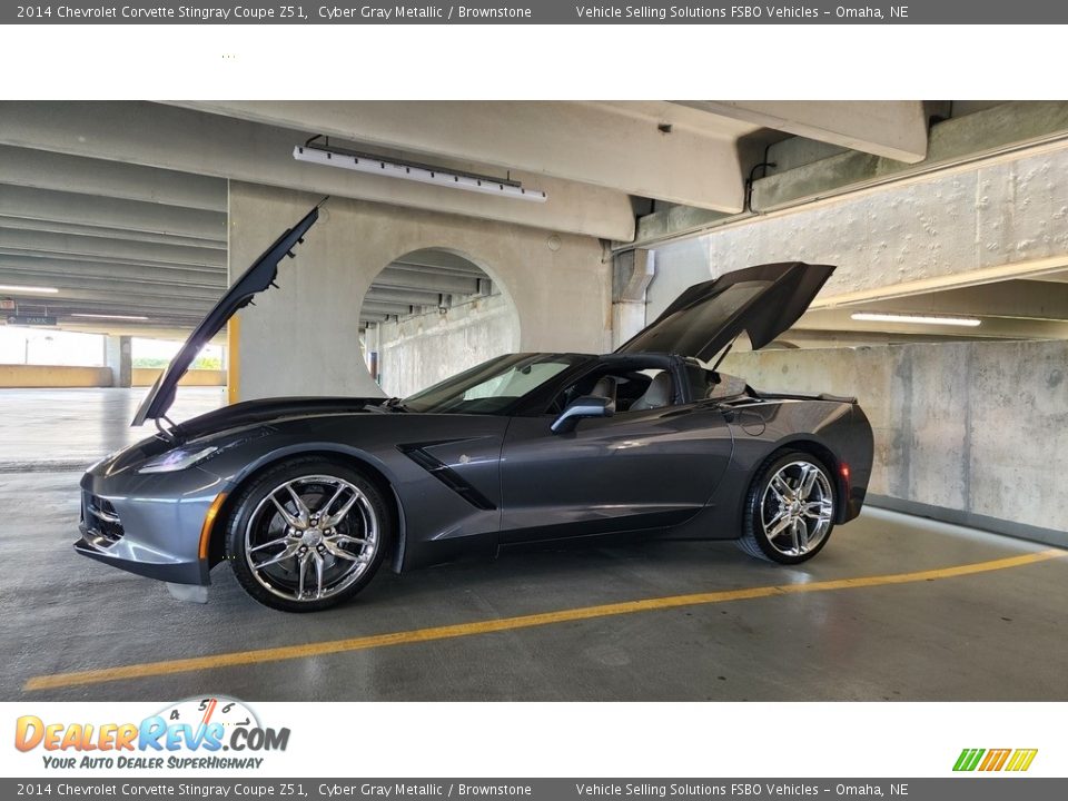 2014 Chevrolet Corvette Stingray Coupe Z51 Cyber Gray Metallic / Brownstone Photo #36