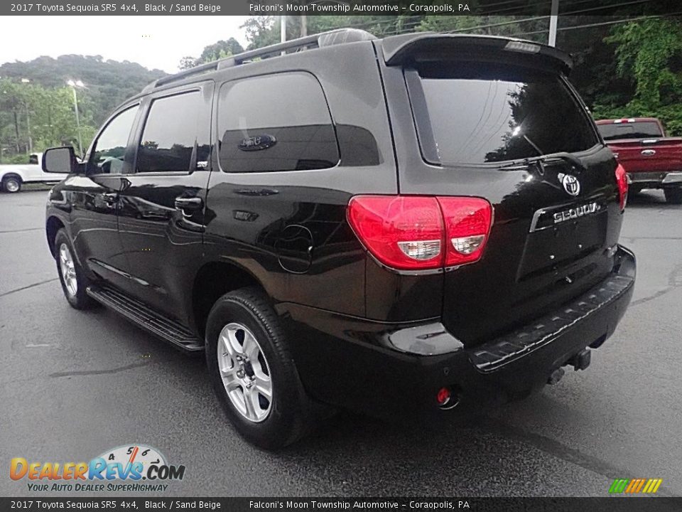 2017 Toyota Sequoia SR5 4x4 Black / Sand Beige Photo #5